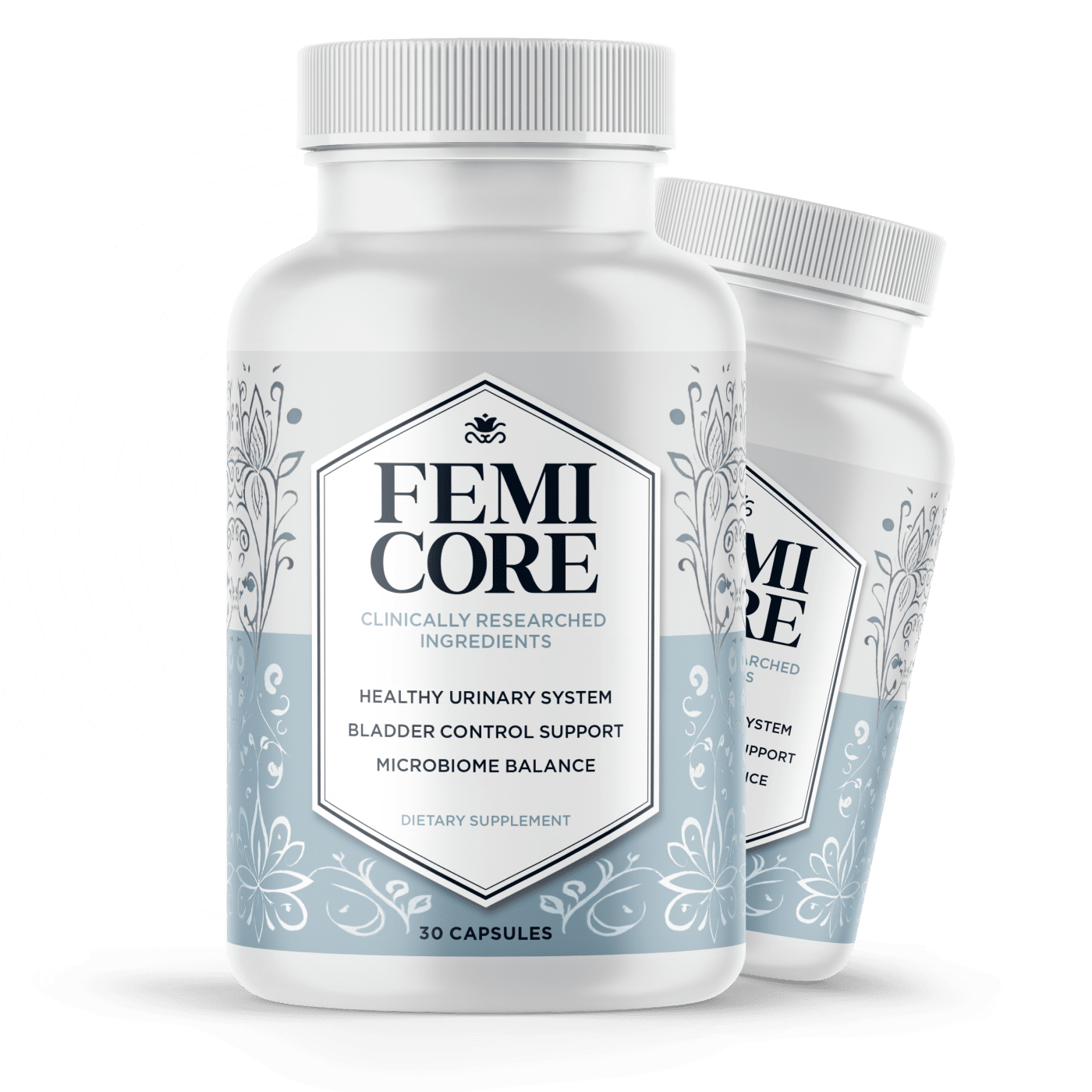 FemiCore bottle — clinically researched bladder control formula